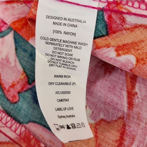 Anthropologie Abel The Label Halter Maxi Floral Crochet Pink Orange XS - Picture 11 of 16